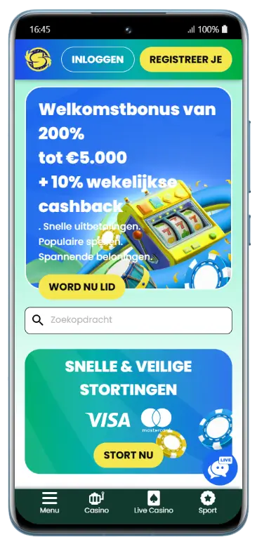 Samba Slots mobiele casino homepagina